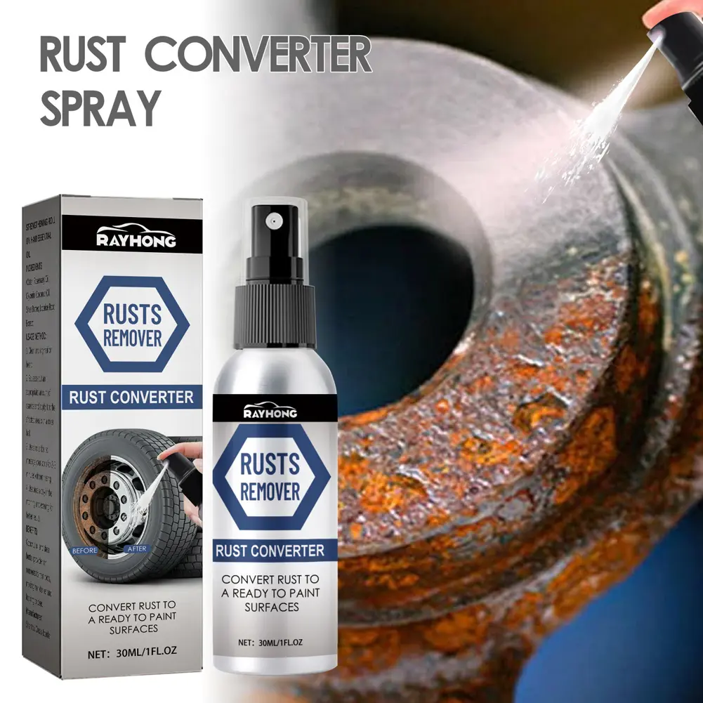 30ML Multi Purpose Rust Remover Spray Car Iron Powder Cleaning Super Rust Remover Cleaner Iron Powder Removal Spray