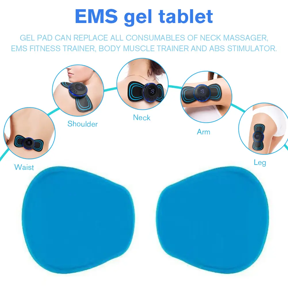 2-100pcs Silicon Gel Pad Muscle Stimulator Exerciser EMS Neck Massager Body Massager Patch Replacement Back Massage Instrument