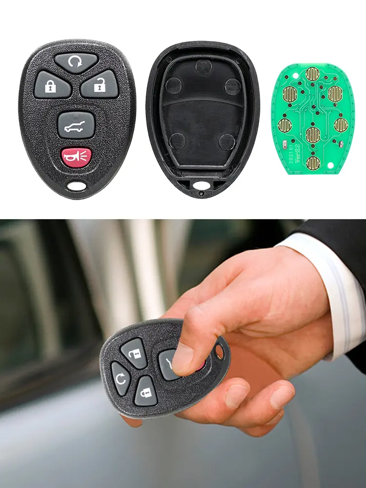5 Buttons Keyless Go Remote Control Car Key 315Mhz Keyless Entry Remote Car Key for Chevrolet for GMC Escalade Enclave