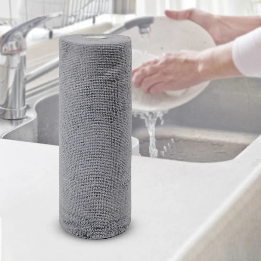 20pcs/roll Reusable Cloth Microfiber Towel Rolls Dish Rags Home Cleaning Wipe Dishcloth Car Wash Towel Replacement Kitchen Rags