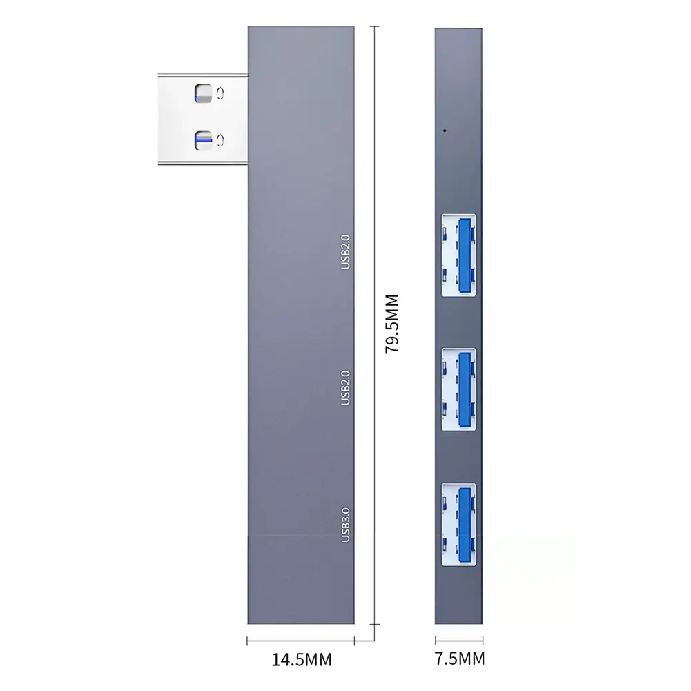 3 in 1 Expansion Dock Hub OTG USB 3.0/Type-C 3.0 To 3 USB Multi Port HUB Speed 5.0Gbps 3 Port for PC Laptop Notebook