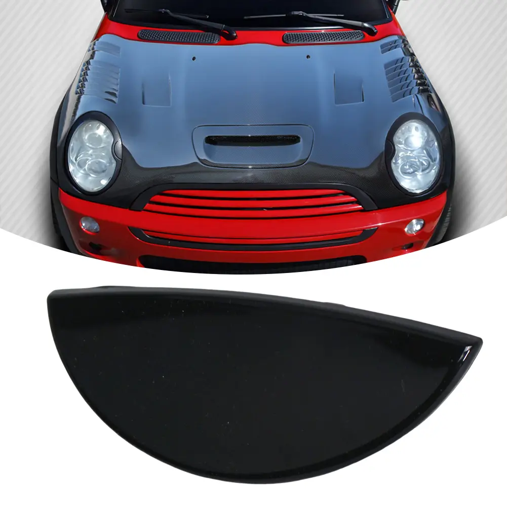 Car Headlight Washer Nozzle Cover Glossy Black Left&Right 63126922155 63126922156 for Mini Cooper R50 R52 R53 2001-2006