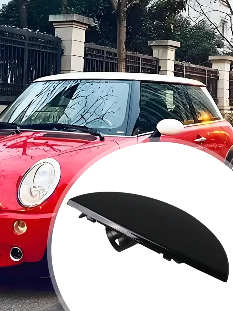 Car Headlight Washer Nozzle Cover Glossy Black Left&Right 63126922155 63126922156 for Mini Cooper R50 R52 R53 2001-2006