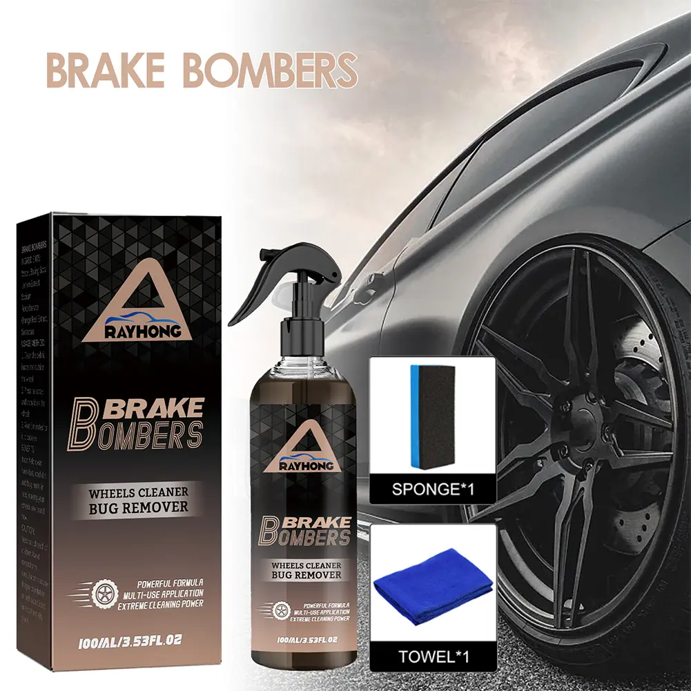 100ml Wheel Cleaner Spray Long Lasting Car Tire Brightener Tire Refurbishing Agent for Auto Wheel Care