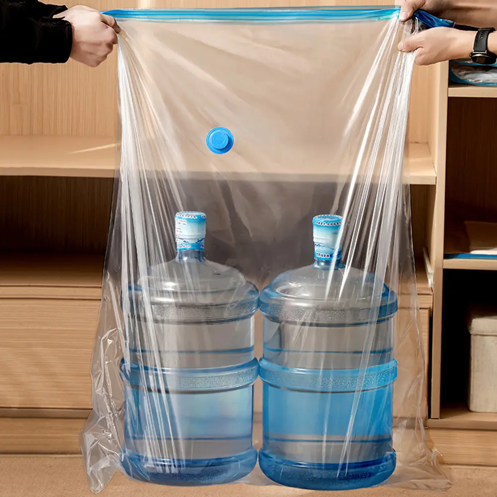 12/6PCS Vacuum Storage Bags Space-saving Compression Storage Bag with Hand Pump Reusable Quilt Vacuum Pack for Clothes Blankets