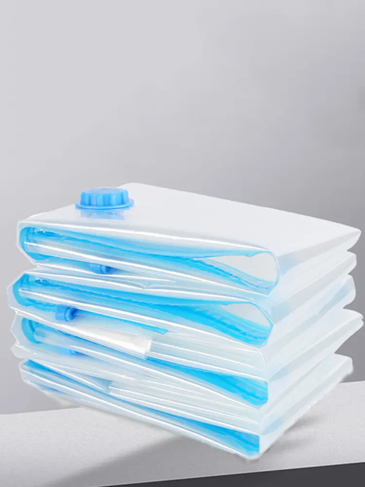 12/6PCS Vacuum Storage Bags Space-saving Compression Storage Bag with Hand Pump Reusable Quilt Vacuum Pack for Clothes Blankets