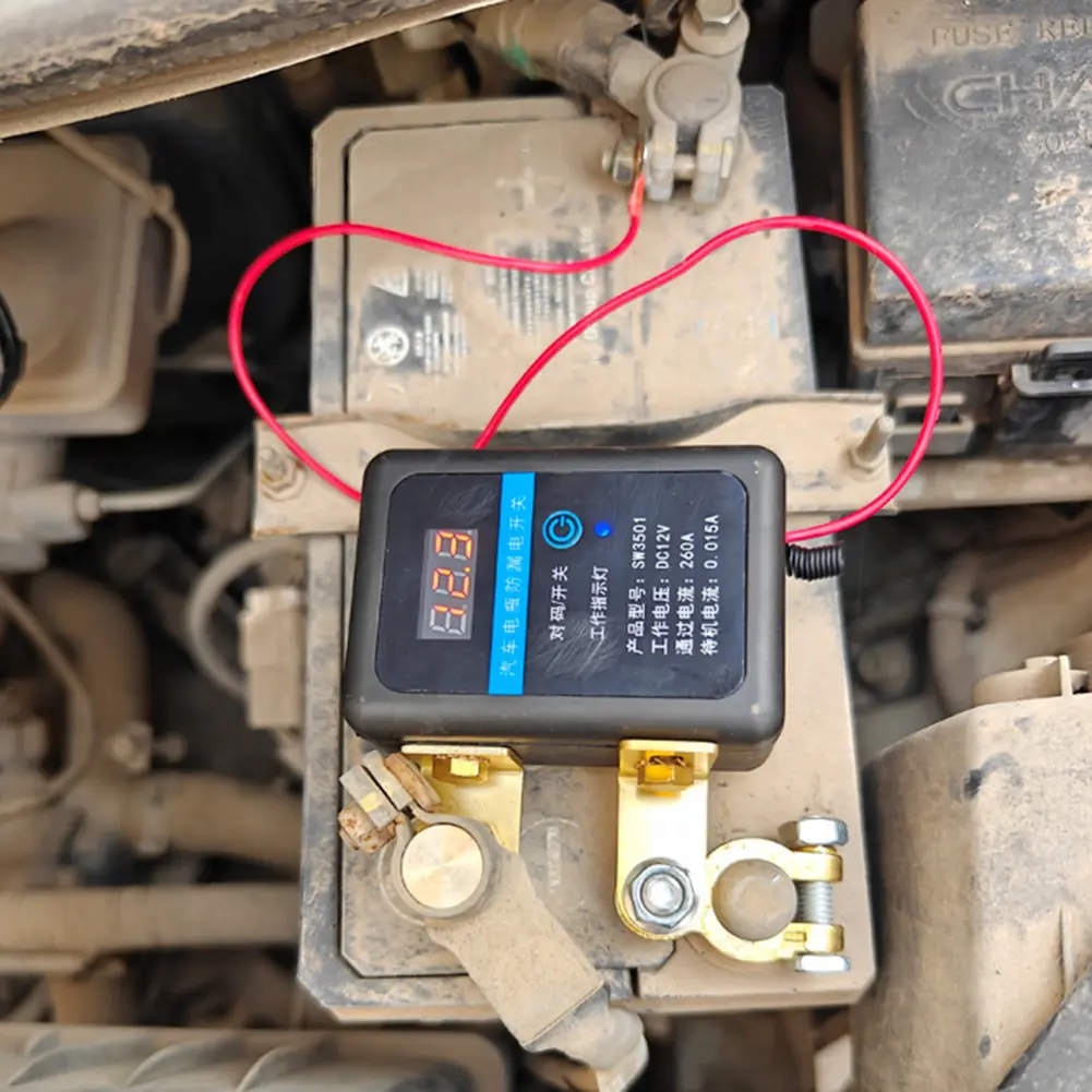 DC 12V Remote Battery Disconnect Switch Prevent Battery Drain 260A Automobile Battery Remote Disconnect Switch for Car Truck SUV