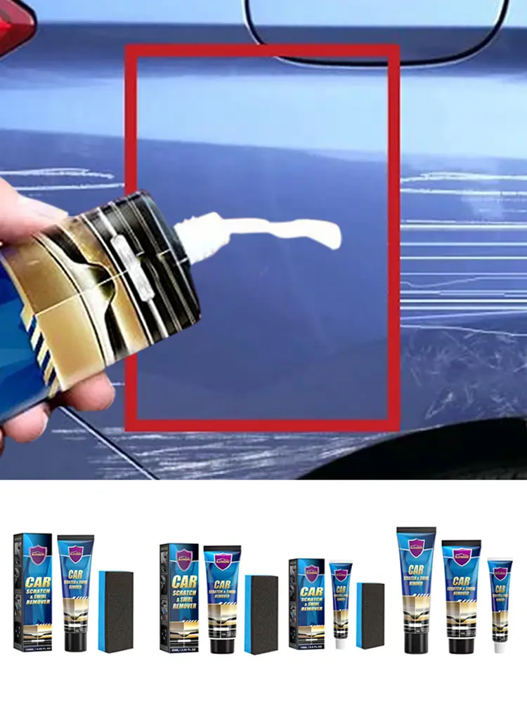 15/60/120ml Auto Polish Paint Restorer Car Polishing Wax Auto Polishing Kit with Sponges Car Paint Scratch Repair Cleaning Kit
