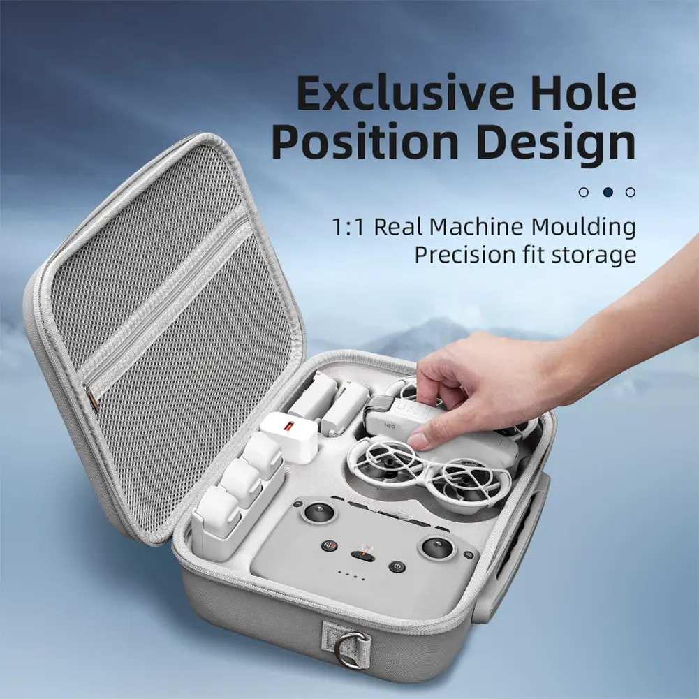 For DJI Neo Storage Bag PU+Lycra Shoulder Bag Portable Handbag Protective Travel Carrying Case for DJI Neo RC Drone Accessories