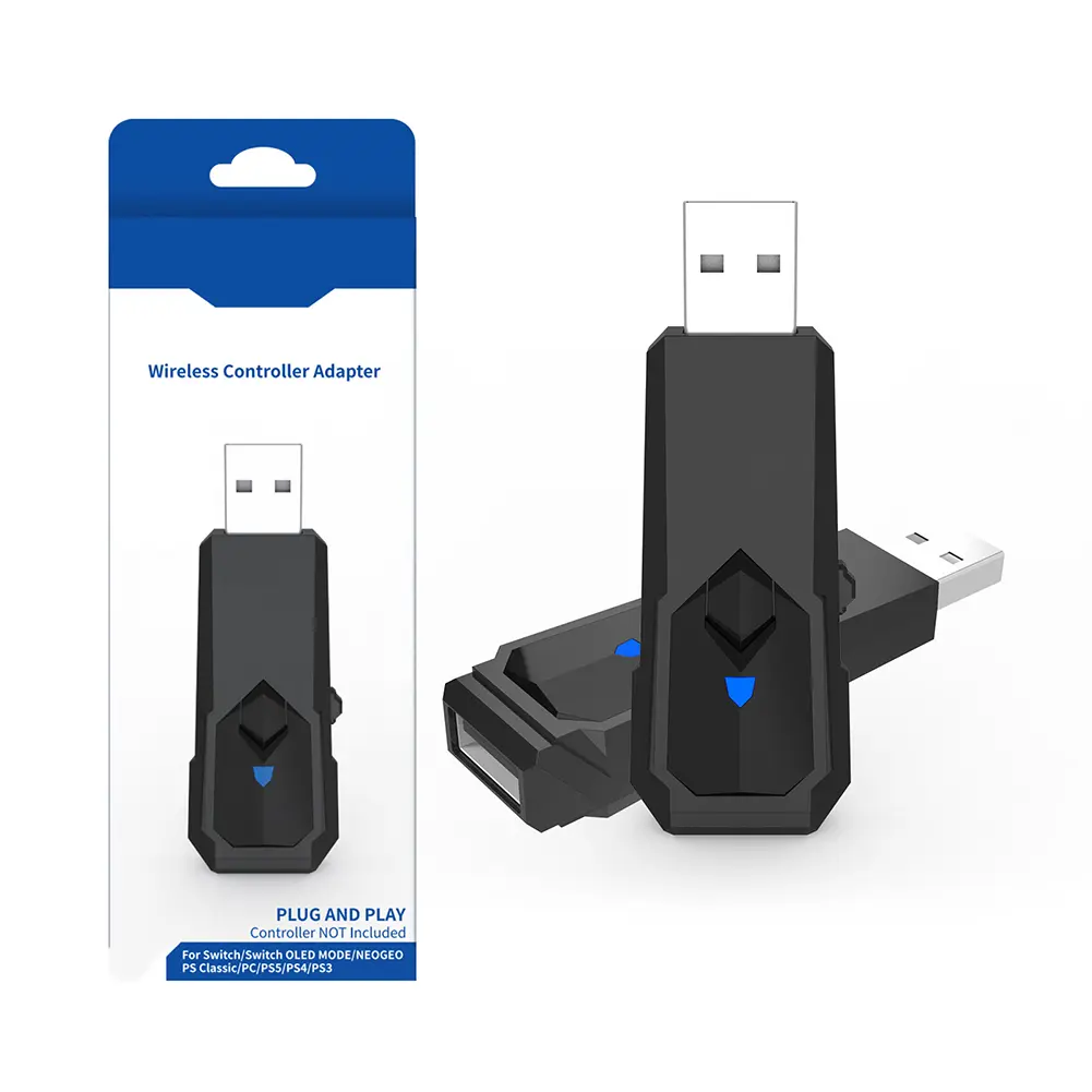 USB Wireless Converter Bluetooth-Compatible/Wired Controller Adapter Wireless Controller Converter for PS4 PS3 Switch PC