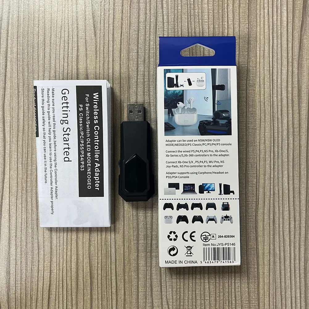 USB Wireless Converter Bluetooth-Compatible/Wired Controller Adapter Wireless Controller Converter for PS4 PS3 Switch PC