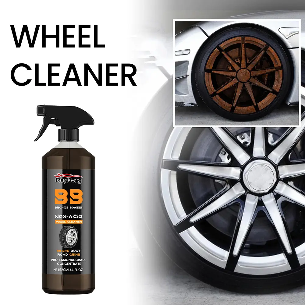 120ml Brake Bomber Cleaner Car Wheel Cleaner Car Wash Wheel Cleaning Spray Powerful Rim Brake Dust Remover Auto Detailing Tool