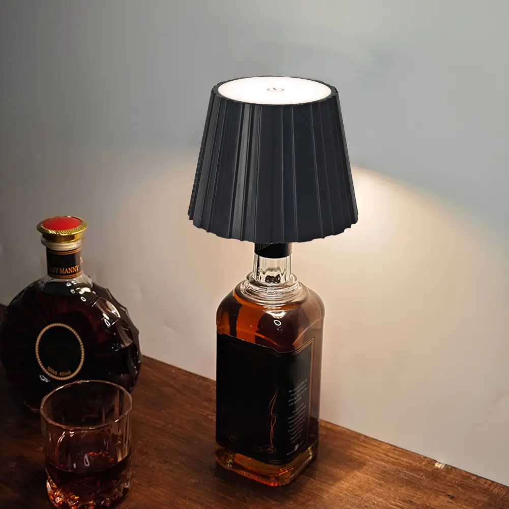 Wireless Wine Bottle Lamp Touch Control Table Lamp 3 Colors Dimming LED Bottle Light For Bar Cafe Wine Bottle Light Party Decor
