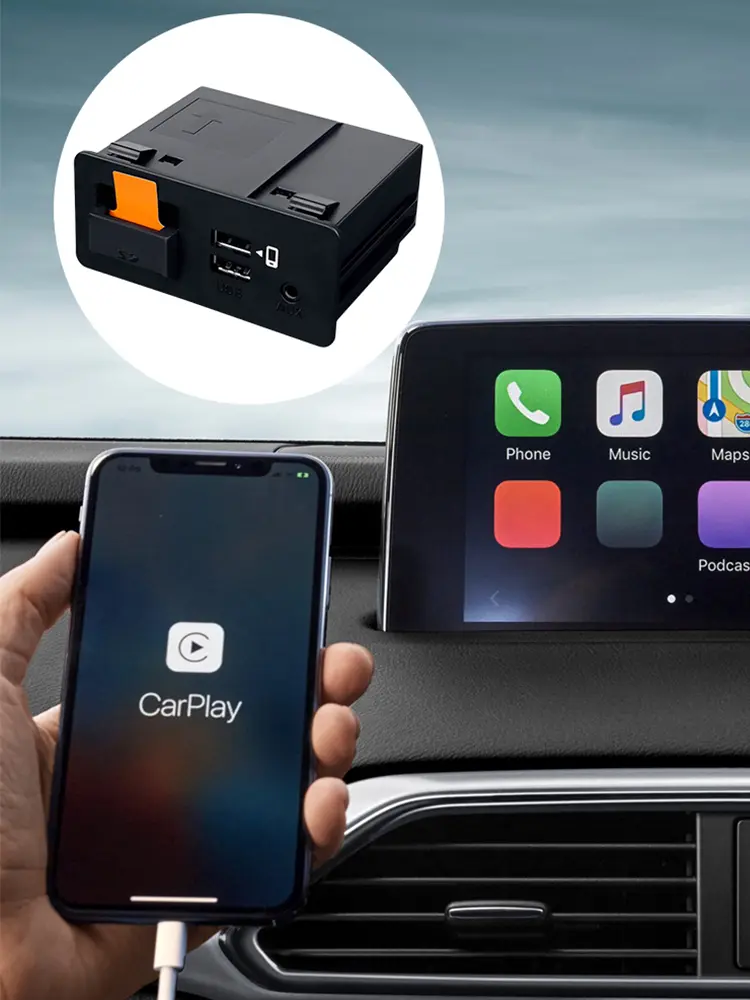 HUB Retrofit USB Kit Wired CarPlay Android Auto TK78-66-9U0C USB Hub Adapter Type-C Plug and Play for Mazda CX3 CX5 CX8 CX9