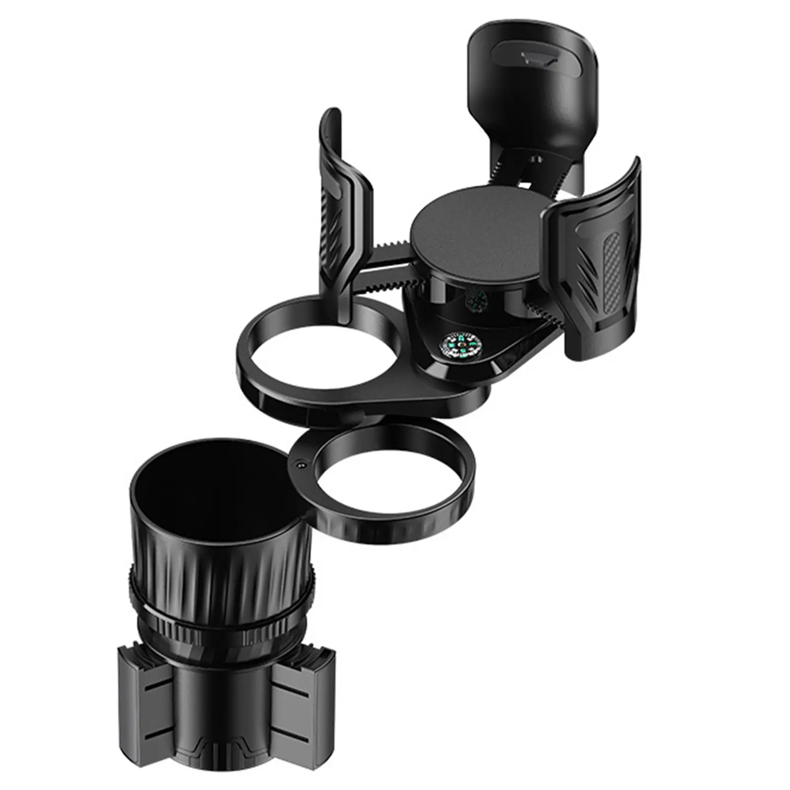 4-in-1 Car Cup Holder Adjustable Automobile Cup Organizer with Compass Vehicle Water Cups Bracket Auto Styling Supplies