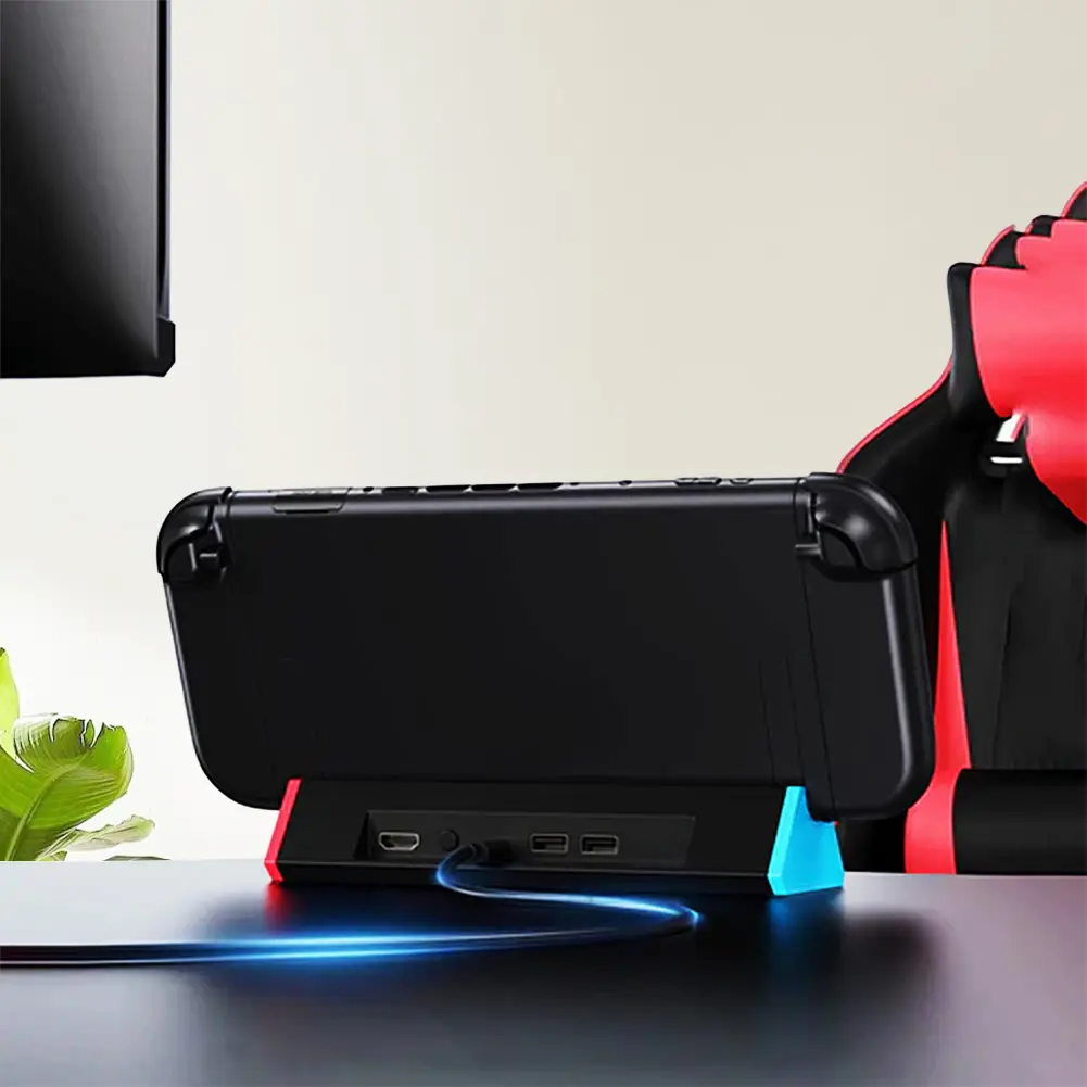 TV Docking Station Base For Switch 2 (2025) with 4K@120Hz 1080P HDMI-compatible Output TV Dock Station for NS2 Game Accessories