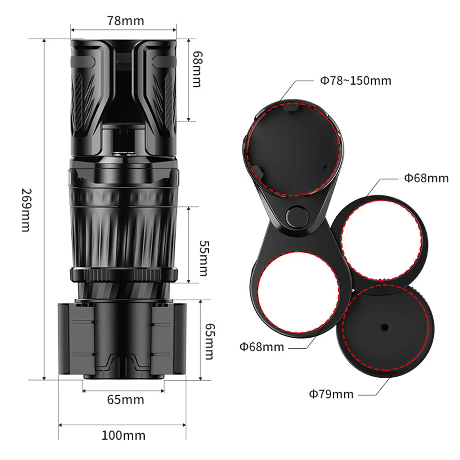 4-in-1 Car Cup Holder Adjustable Automobile Cup Organizer with Compass Vehicle Water Cups Bracket Auto Styling Supplies