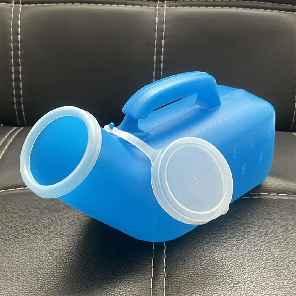 1200ml Male Urinal Spill Proof Pee Container Plastic Mens Bedpan Bottle with Lid for Car Elderly and Incontinence