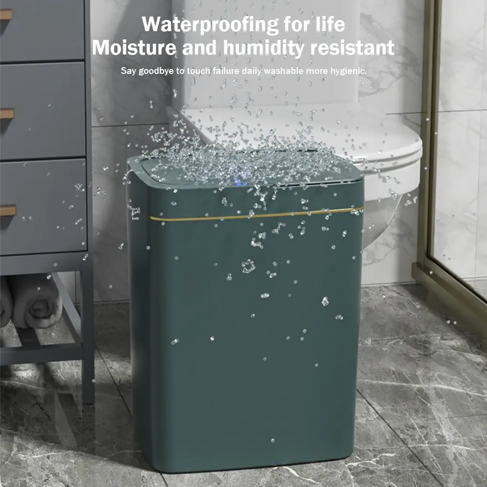15/18L Smart Sensor Trash Can Waterproof Intelligent Wastebasket Sensor Rubbish Can Smart Trash Bin Kitchen Bathroom Wastebin