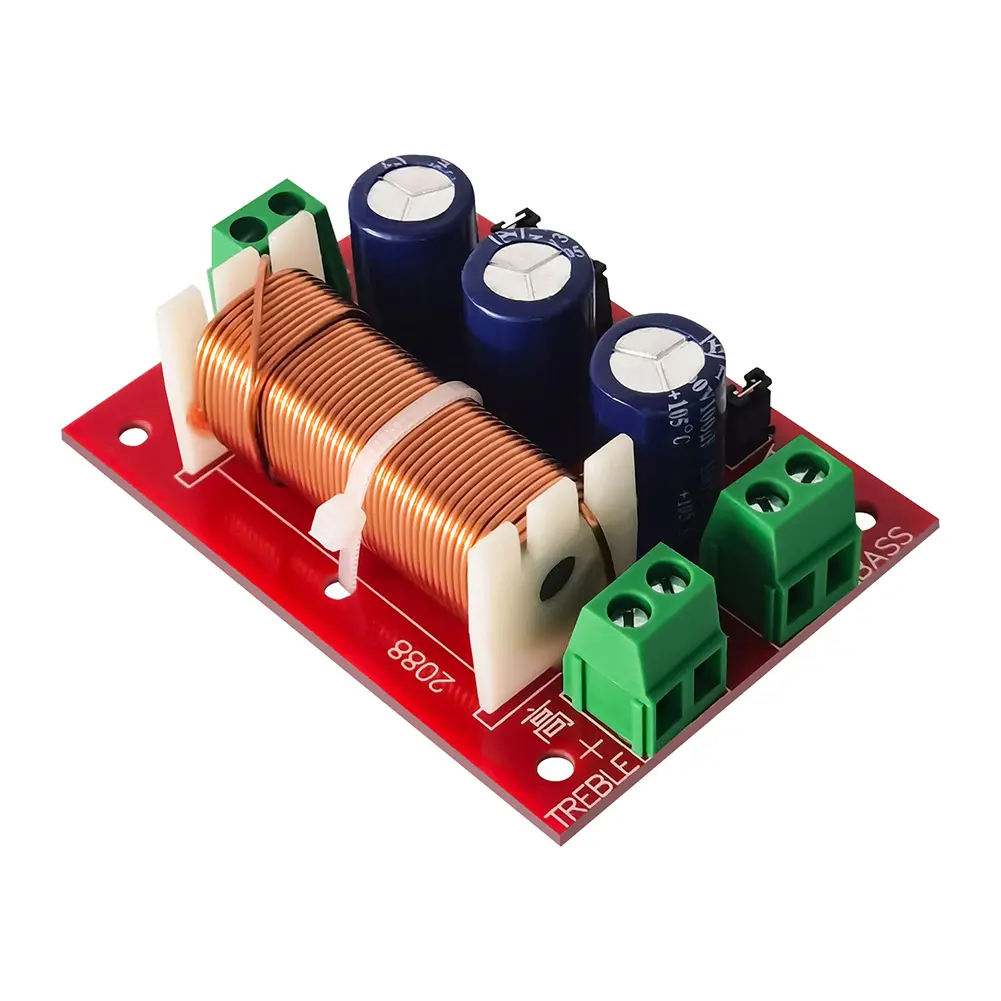 YLY-2088 2 Way Crossover Filters Module 400W Audio Speaker Frequency Divider Adjustable Full Range Treble Bass Welding Free