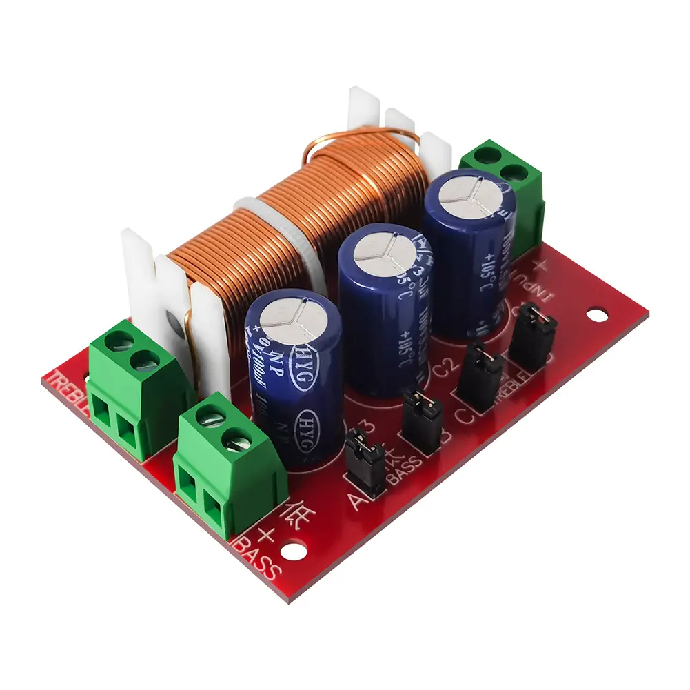 YLY-2088 2 Way Crossover Filters Module 400W Audio Speaker Frequency Divider Adjustable Full Range Treble Bass Welding Free