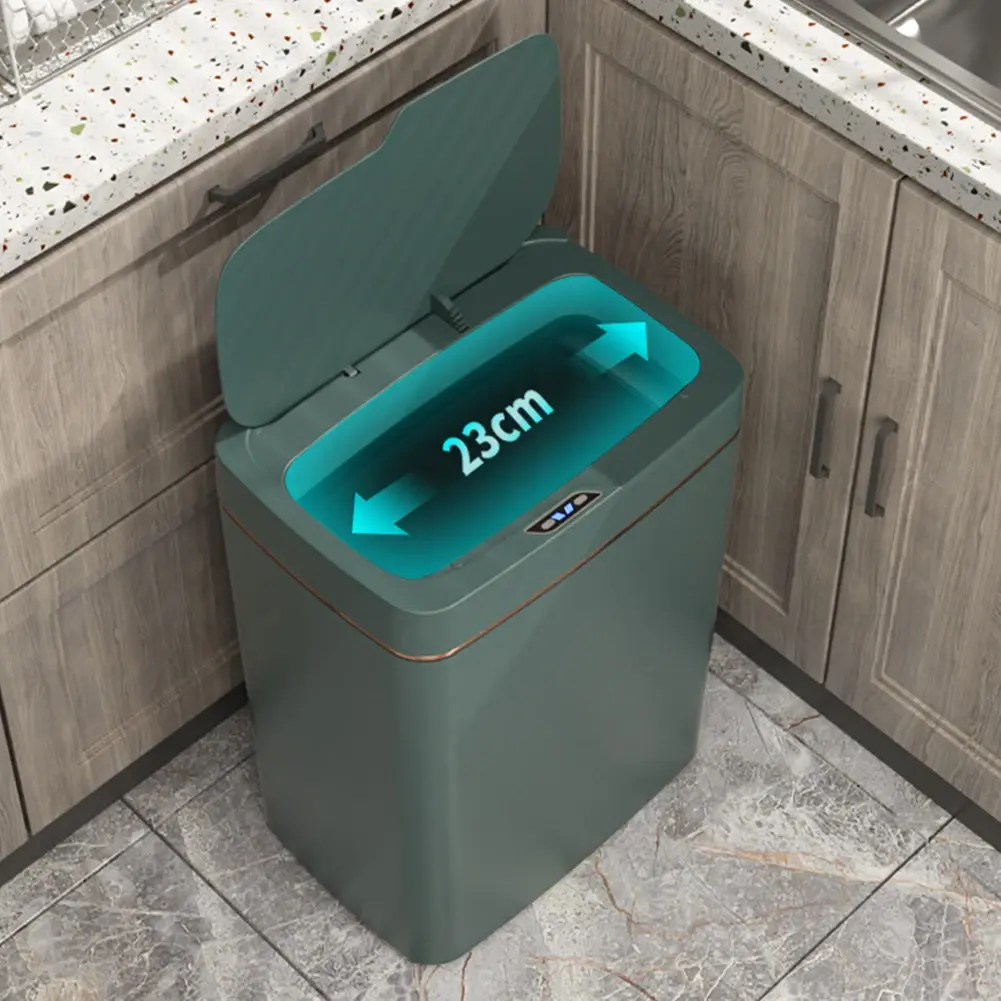 15/18L Smart Sensor Trash Can Waterproof Intelligent Wastebasket Sensor Rubbish Can Smart Trash Bin Kitchen Bathroom Wastebin