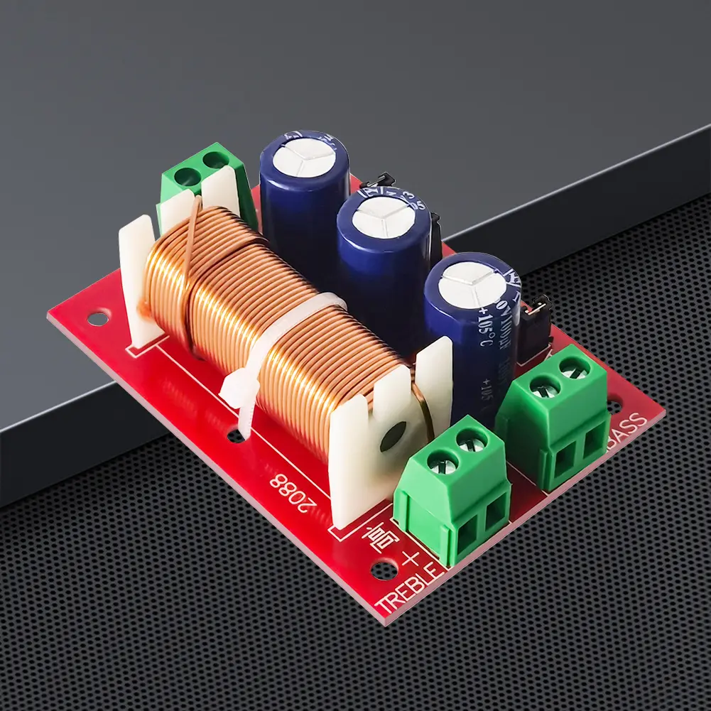 YLY-2088 2 Way Crossover Filters Module 400W Audio Speaker Frequency Divider Adjustable Full Range Treble Bass Welding Free