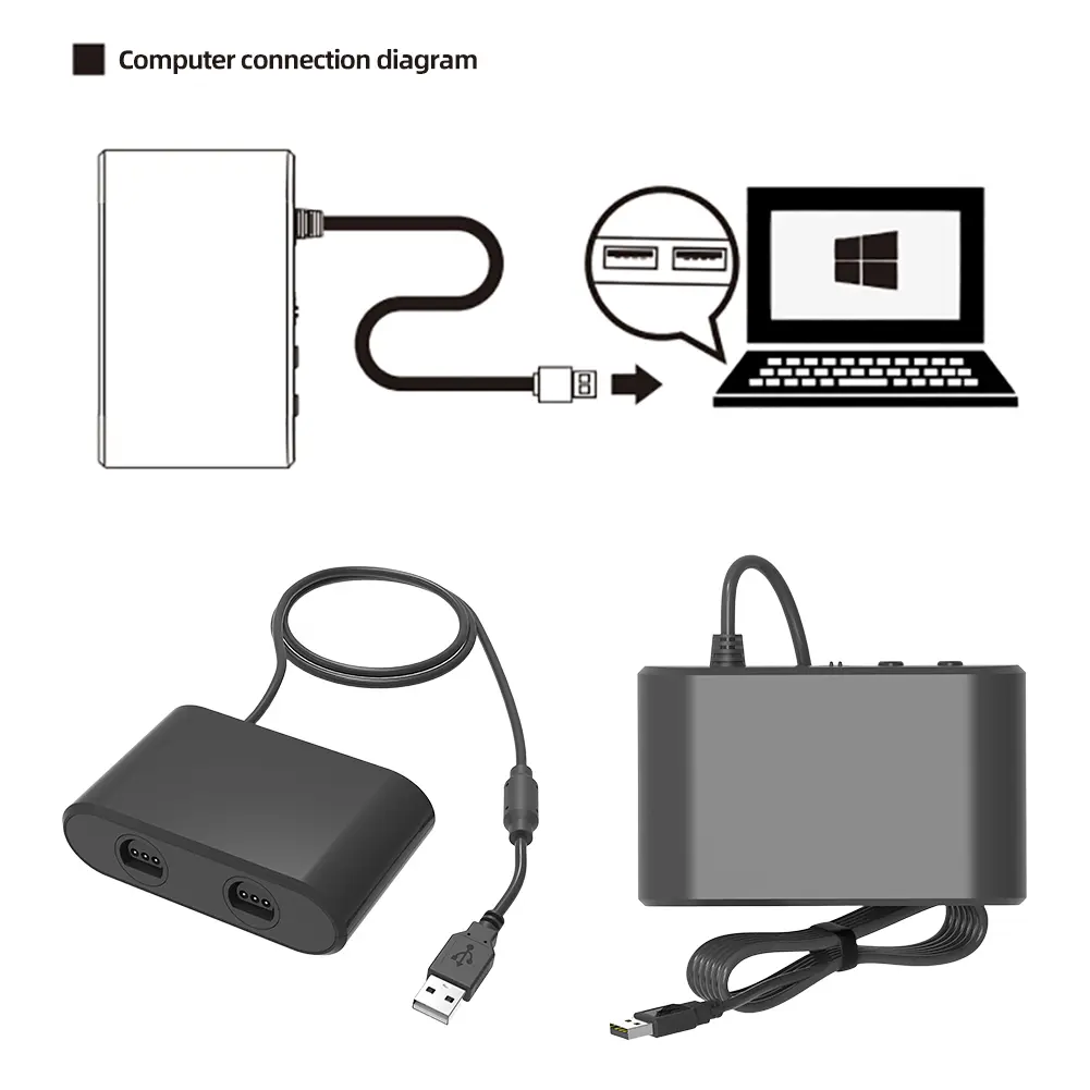 N64 Adapter Support Turbo USB Convertor No Lag USB Wireless Controller Adapter Plug and Play for Switch/OLED Model PC Windows
