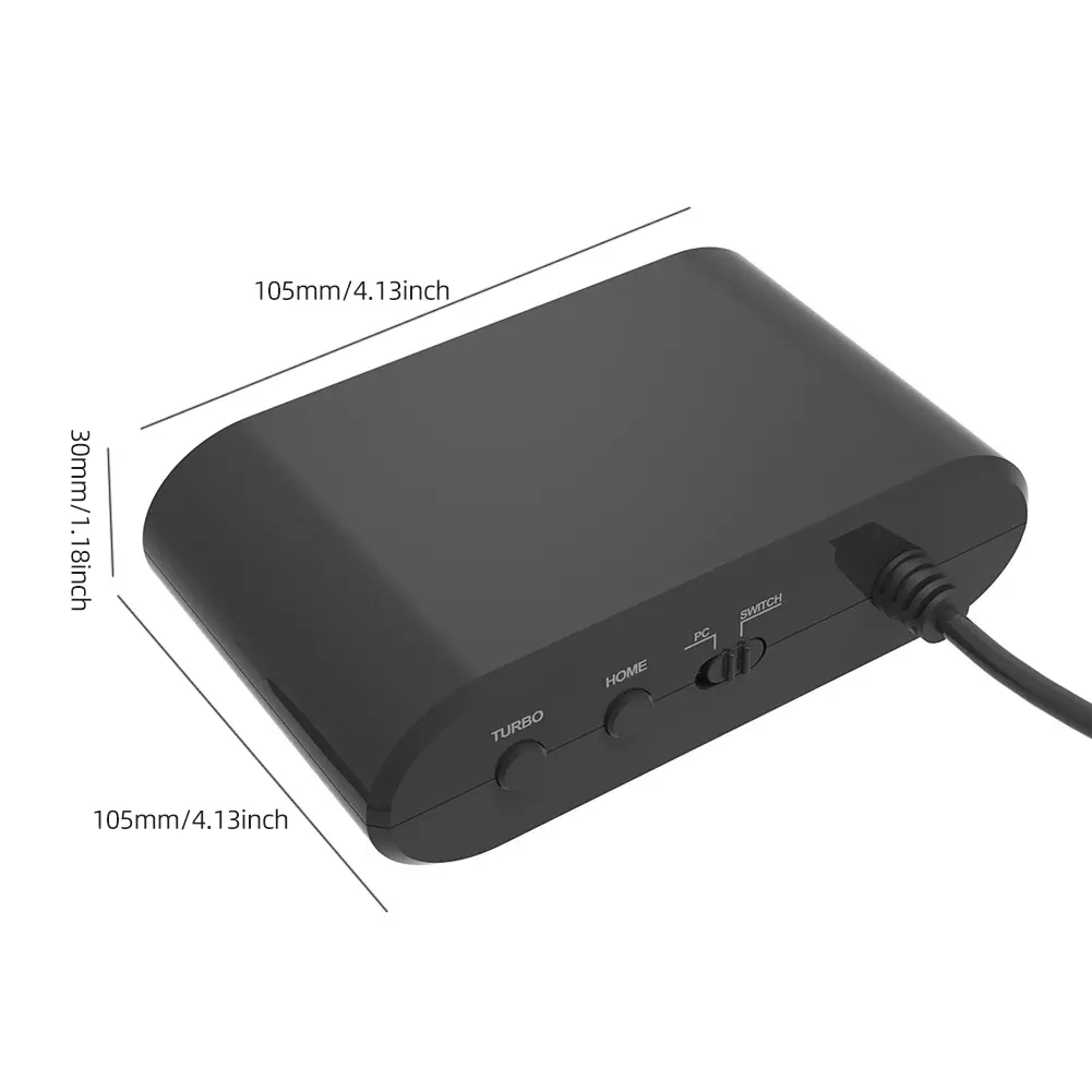 N64 Adapter Support Turbo USB Convertor No Lag USB Wireless Controller Adapter Plug and Play for Switch/OLED Model PC Windows