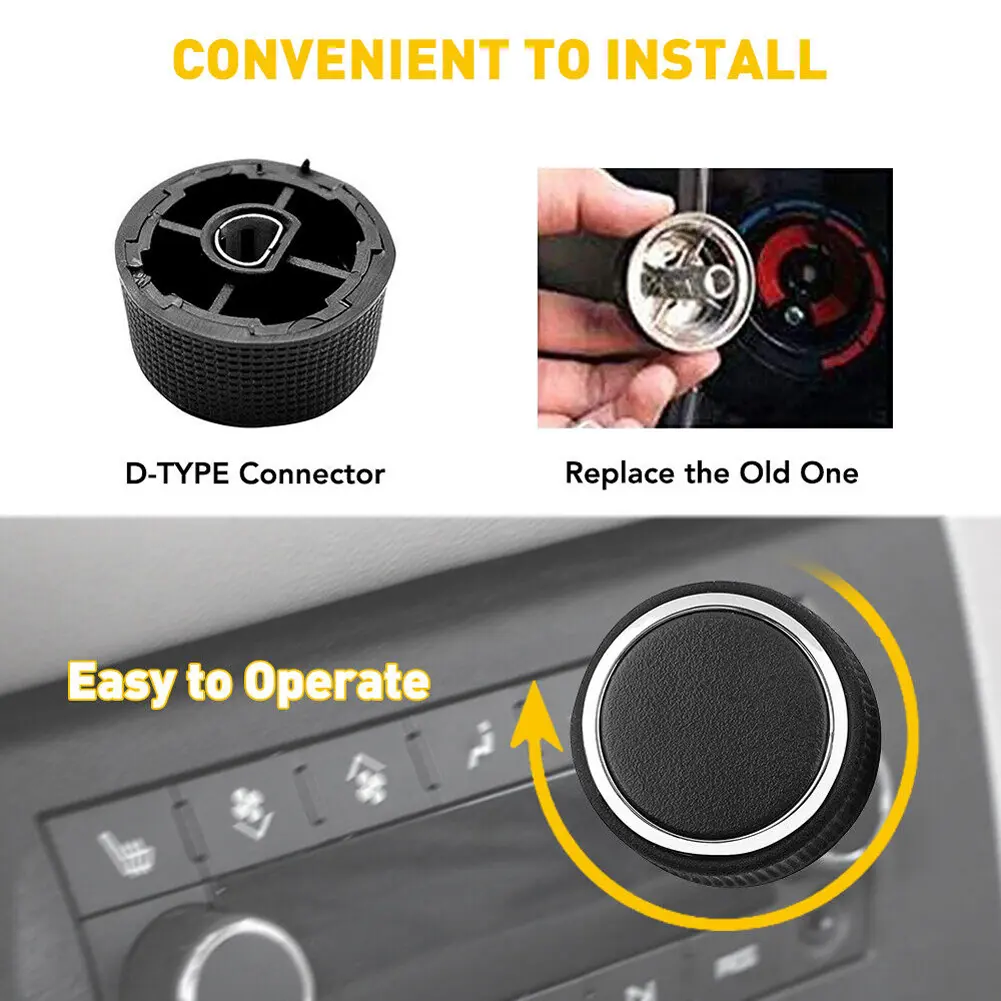 Radio Tuning Knob Car Stereo Control Knob Air Conditioning Knob Heat Control Switch for GMC Acadia 09-13 for Buick Enclave 09-13