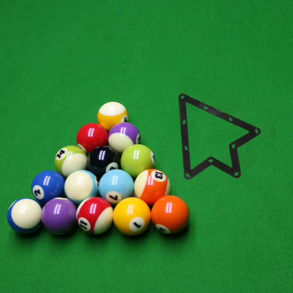 6pcs Billiard Table Magic Sticker 9/10 Ball Triangle Pool Ball Placing Soft Sheet Durable Practical Fun Game Parts for Pool Hall