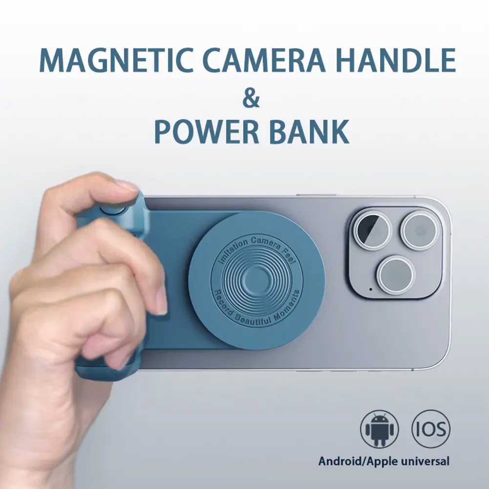 Magnetic Selfie Photo Bracket Multifunctional Camera Holder Grip Anti-shake Handheld Mobile Phone Stand for iPhone 14 Pro/Xiaomi