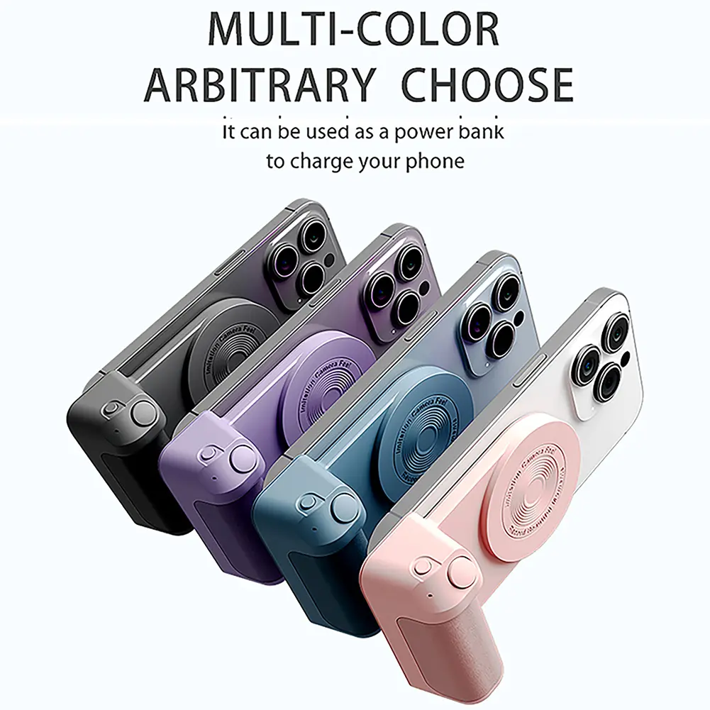 Magnetic Selfie Photo Bracket Multifunctional Camera Holder Grip Anti-shake Handheld Mobile Phone Stand for iPhone 14 Pro/Xiaomi