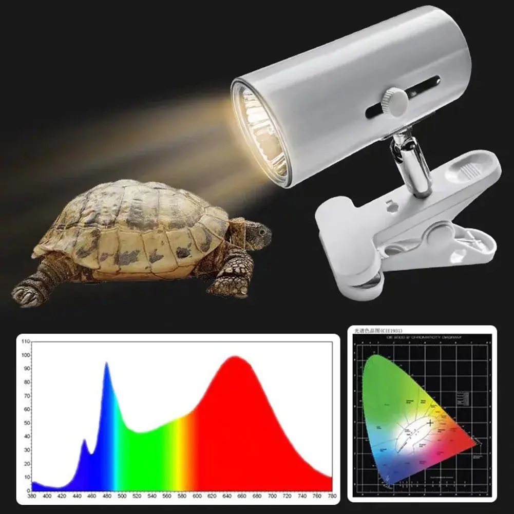 UVA+UVB Reptile Lamp Bulb Reptile Heat Lamp Turtle Basking Heating Light UV Light Bulb Amphibians Lizards Temperature Controller