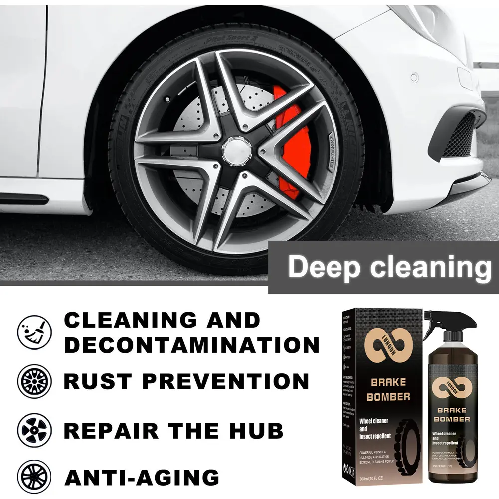 Powerful Car Wheel Cleaner Non-Acid Car Detailing Rim Tire Cleaner Car Wash Wheel Cleaning Sprayer Versatile Brake Dust Remover