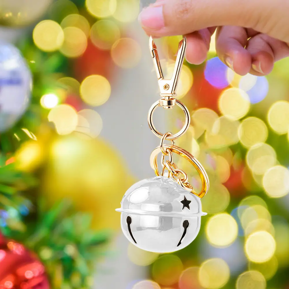3/6PCS Christmas Jingle Bells Hollow Star Sleigh Bells Pet Collar Hanging Pendant Xmas Tree Ornaments Christmas Decorations 2024