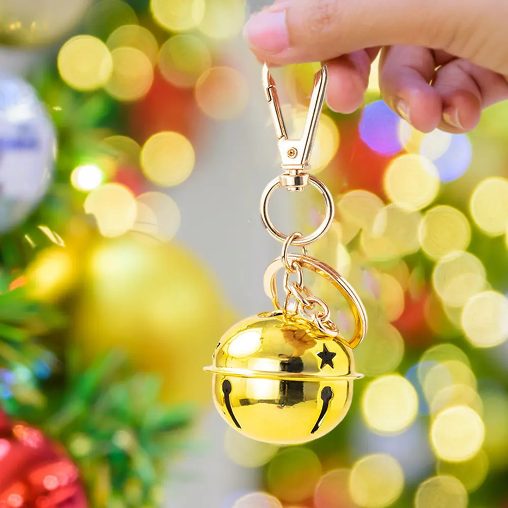 3/6PCS Christmas Jingle Bells Hollow Star Sleigh Bells Pet Collar Hanging Pendant Xmas Tree Ornaments Christmas Decorations 2024