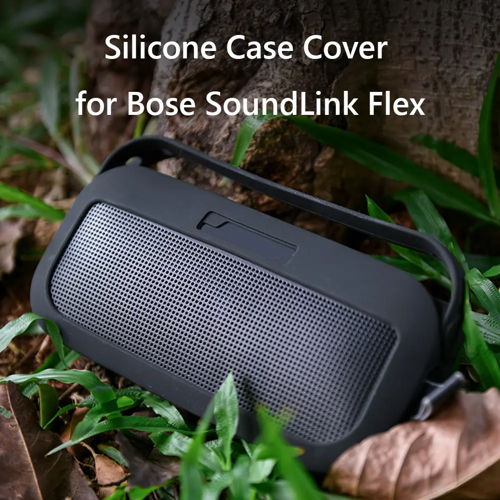 Silicone Case Cover for Bose SoundLink Flex Bluetooth Speaker Protective Cover Portable Speaker Protector Skin Sleeve with Strap