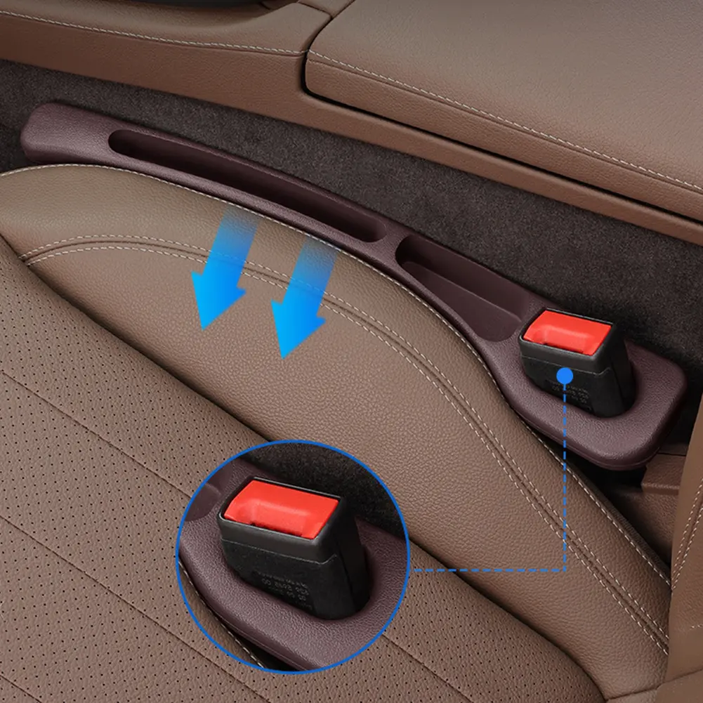 1 Pair Side Seam Plug Strip Universal Seat Side Slot Filling Strip Leak Proof Seat Gap Storage Organizer Car Interior Decoration