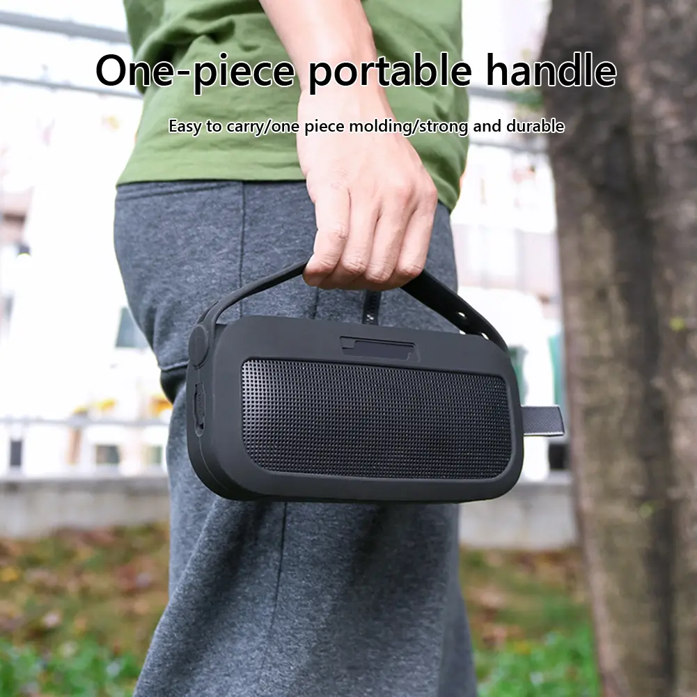 Silicone Case Cover for Bose SoundLink Flex Bluetooth Speaker Protective Cover Portable Speaker Protector Skin Sleeve with Strap