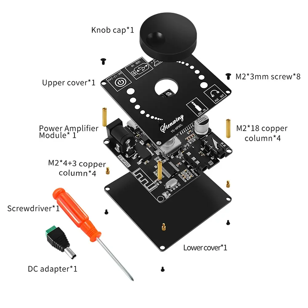 YS-AP50L CS8673E Power Amplifier Board Dual Channel Bluetooth-compatible 5.1 Stereo AMP Amplificador DIY Home Audio Modification