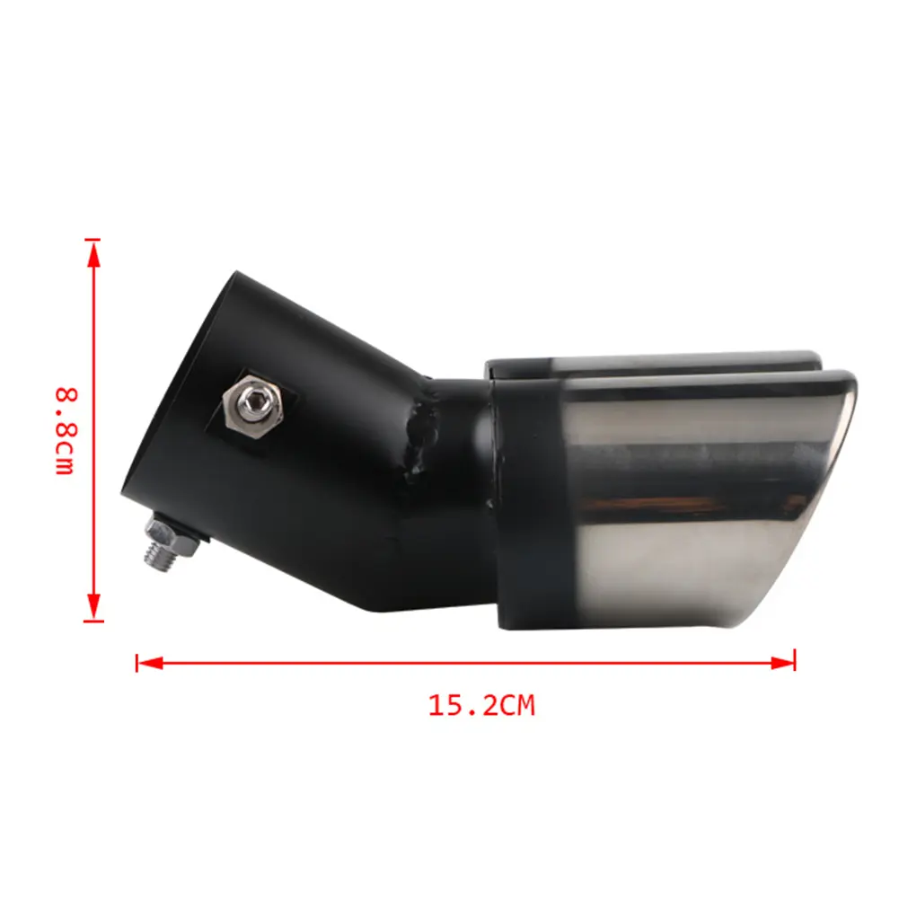 Car Exhaust Muffler Tip Stainless Steel Tail Pipe Muffler Dual Outlet Exhaust Tailpipe Tip Car Modification Parts