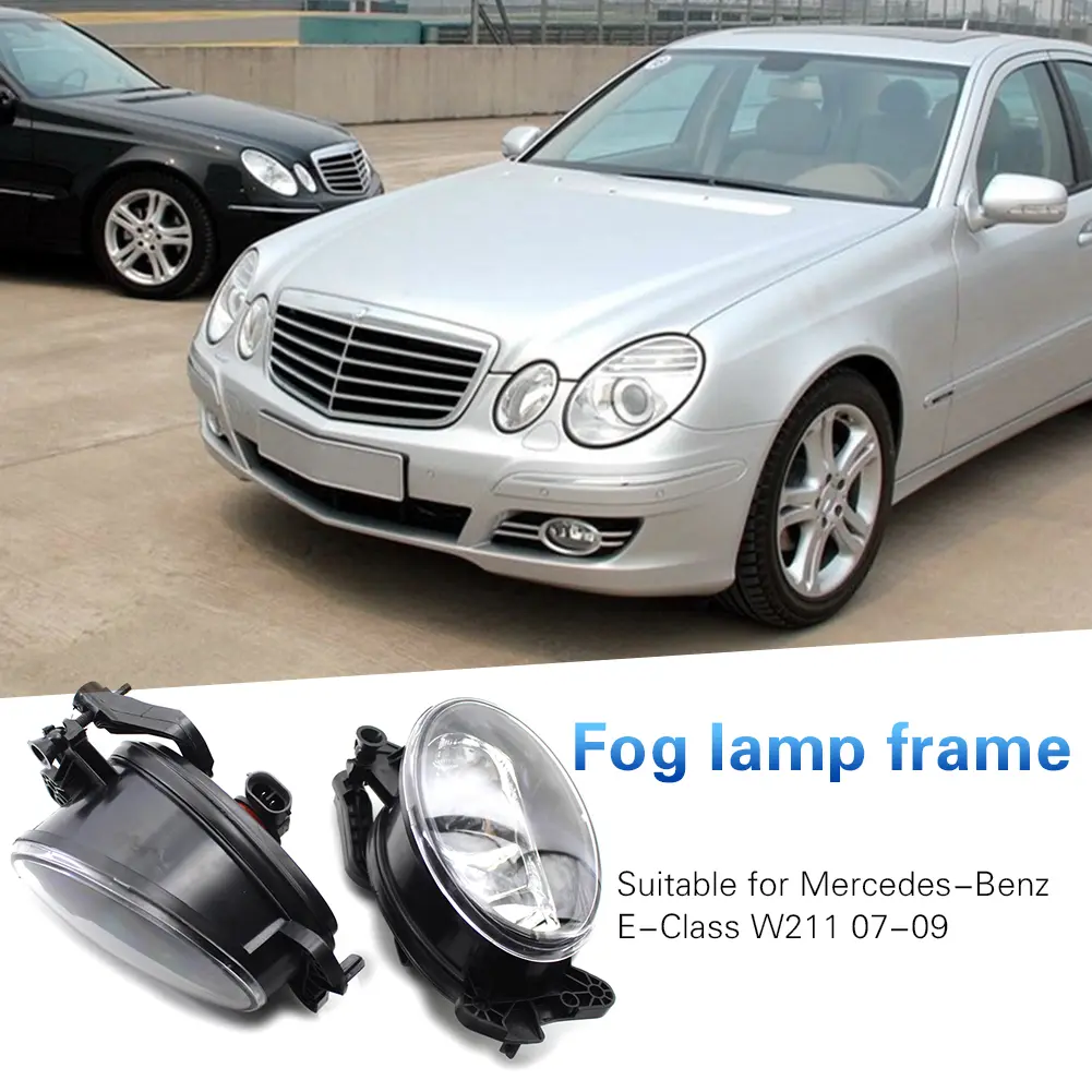 Clear Lens Fog Lamp Assembly LED Lights OEM Replacement Bulb for Mercedes Benz C/CLK/CLS/E/G/GL/M/R/SL-Class