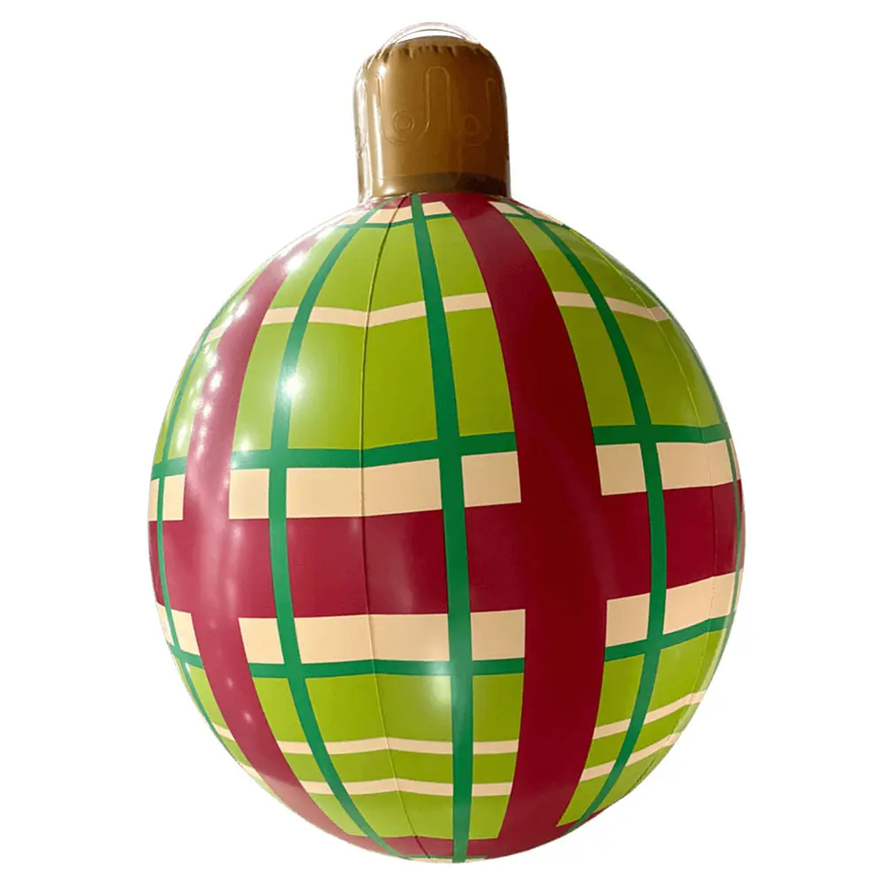 24 Inch PVC Inflatable Christmas Ball Large Outdoor Decorated Ball New Years Christmas Ornaments Christmas Decorations Ball