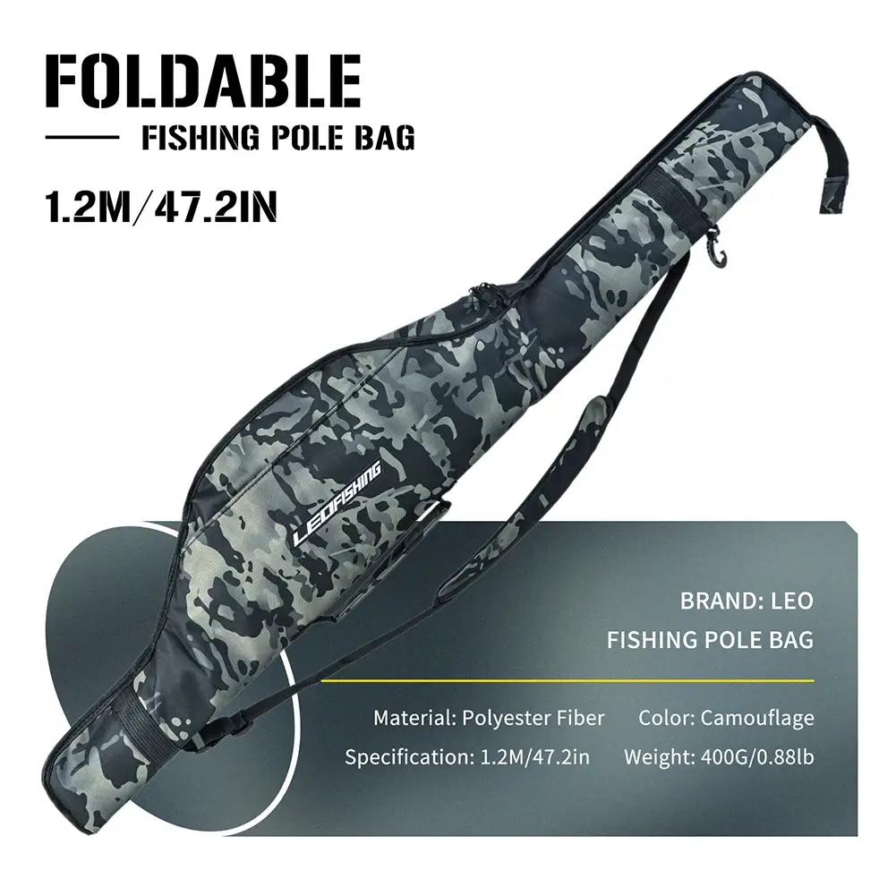Fishing Rod Shoulder Bags Large-capacity Outdoor Fishing Rod Bag Waterproof Adjustable Strap Wear-resistant Fishing Accessories