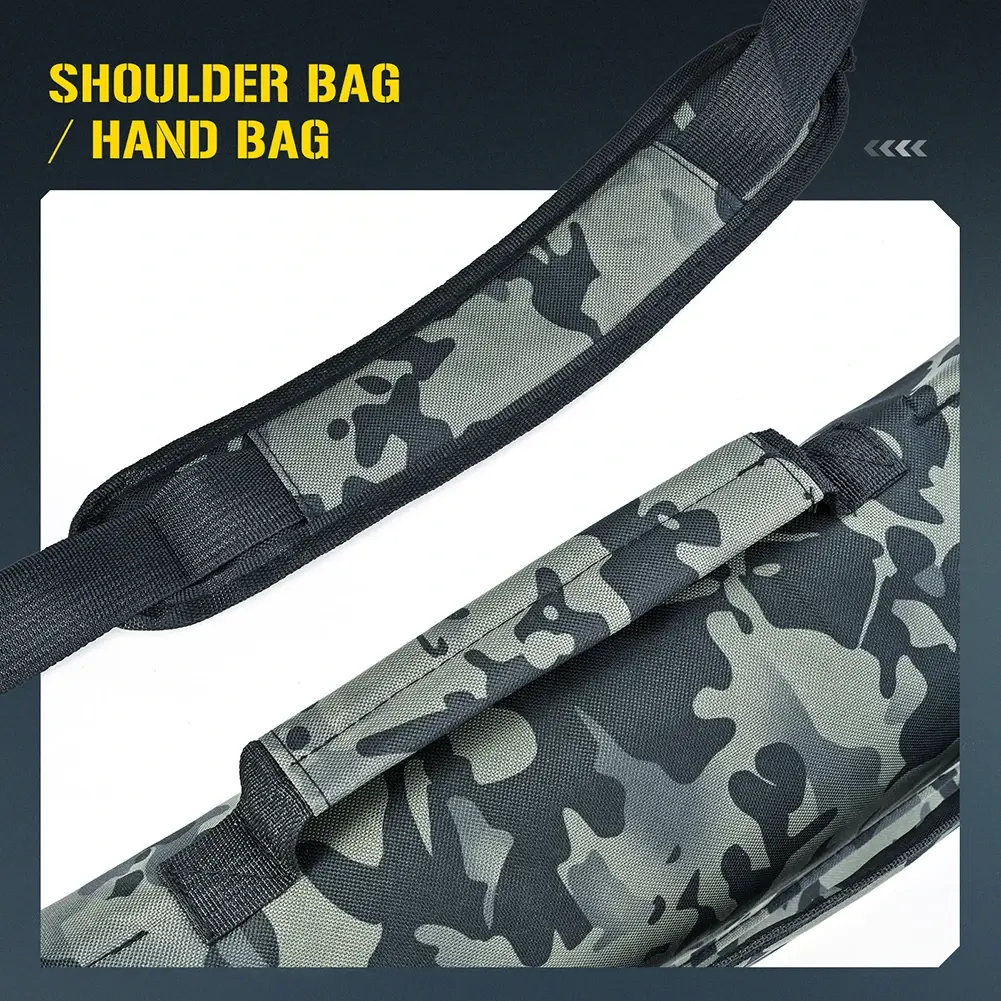 Fishing Rod Shoulder Bags Large-capacity Outdoor Fishing Rod Bag Waterproof Adjustable Strap Wear-resistant Fishing Accessories