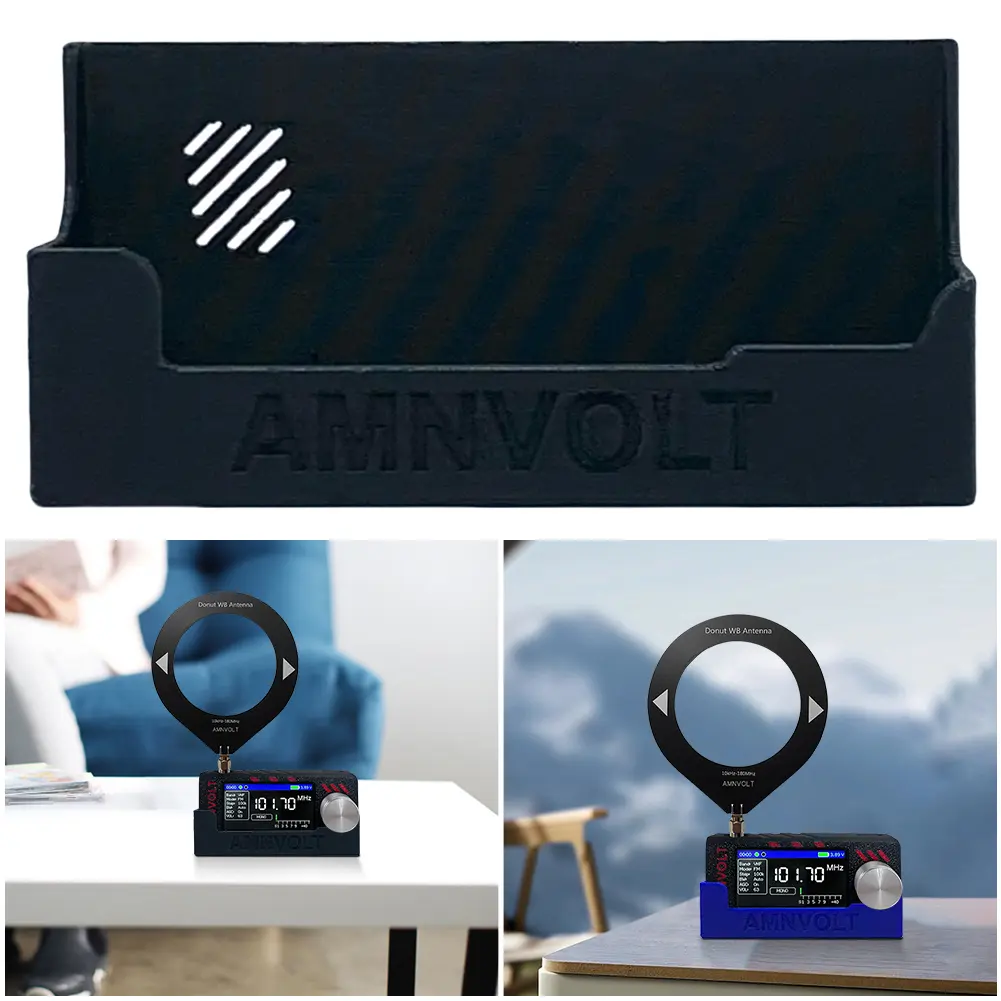 For Mini SI4732 Pocket Radio Holder Bracket PETG Carbon Fiber 3D Printed Radio Bracket for MINI SI4732 V1/V2/V3 All-Band Radio