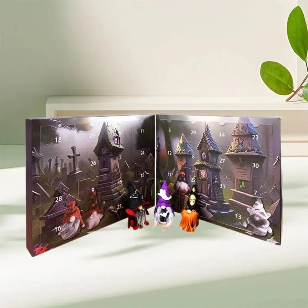 2024 Halloween Gnome Advent Calendar Countdown Calendar with Surprise Toys Halloween Advent Calendar 2024 for Kids Adults