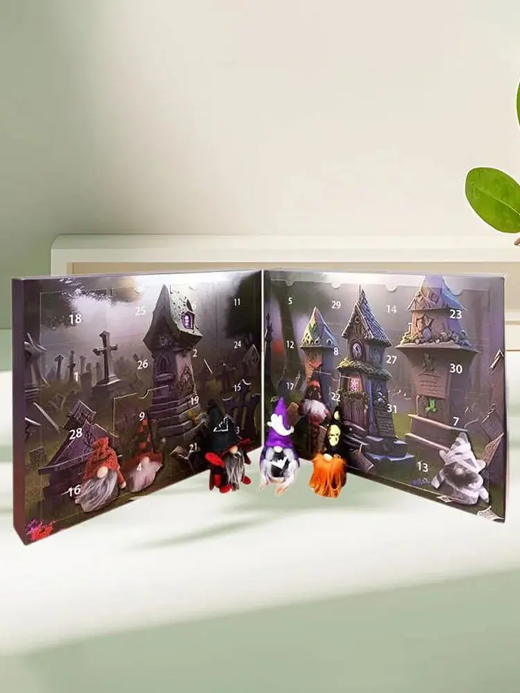 2024 Halloween Gnome Advent Calendar Countdown Calendar with Surprise Toys Halloween Advent Calendar 2024 for Kids Adults