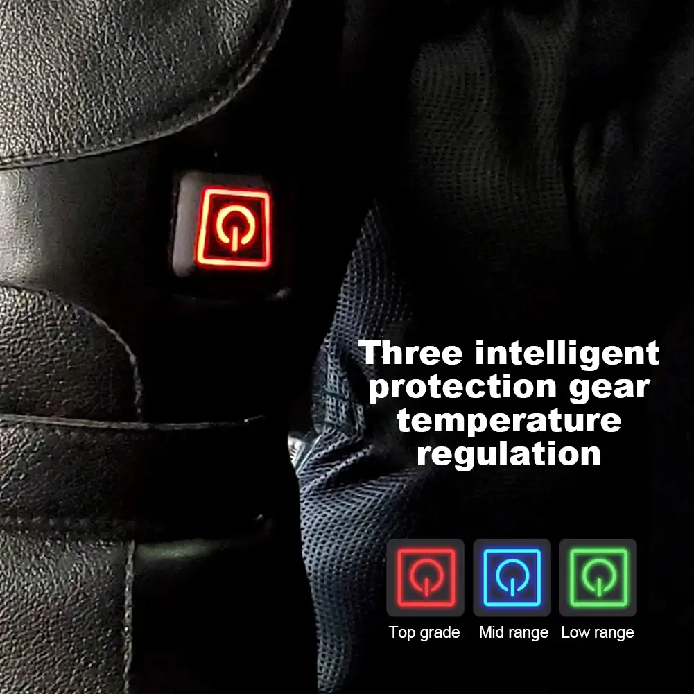 Rechargeable Heating Gloves Waterproof Touchscreen Thermal Gloves Battery Powered Heated Gloves for Outdoor Motorbike Riding